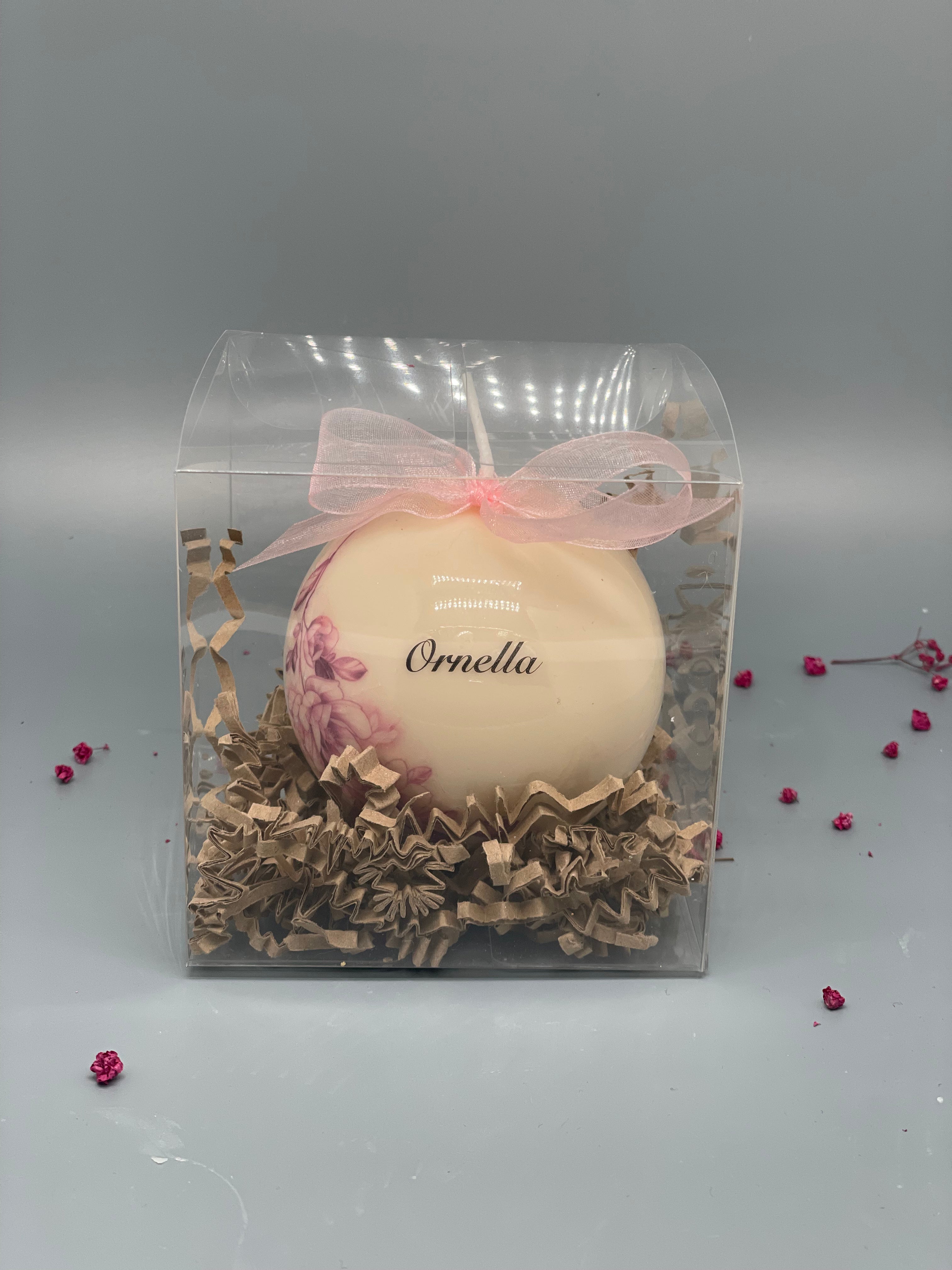 Kugel Kerze + Personalisierung