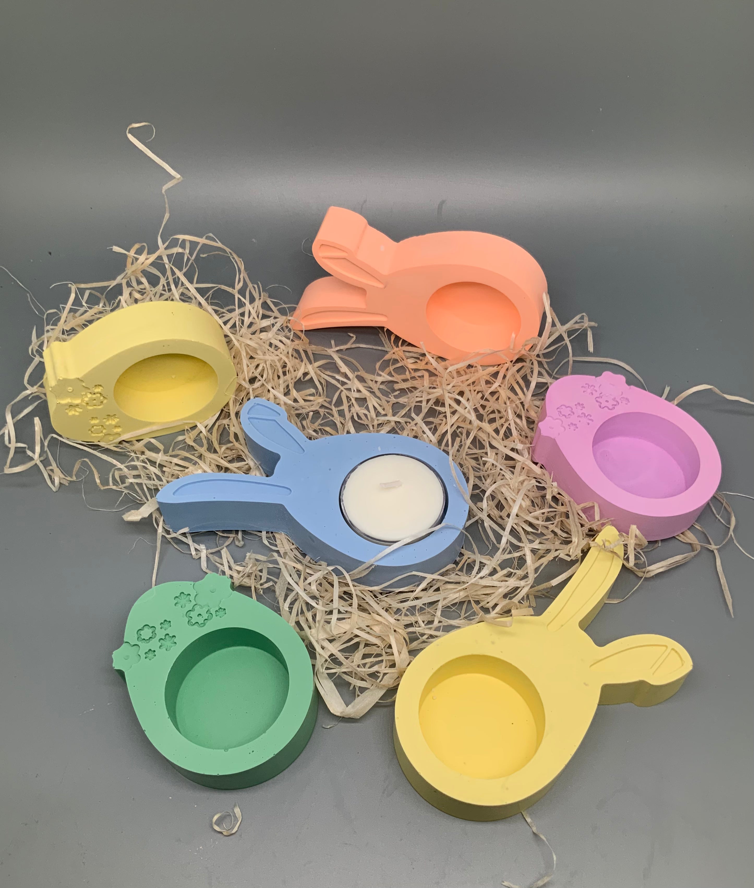 Hasen Teelichthalter